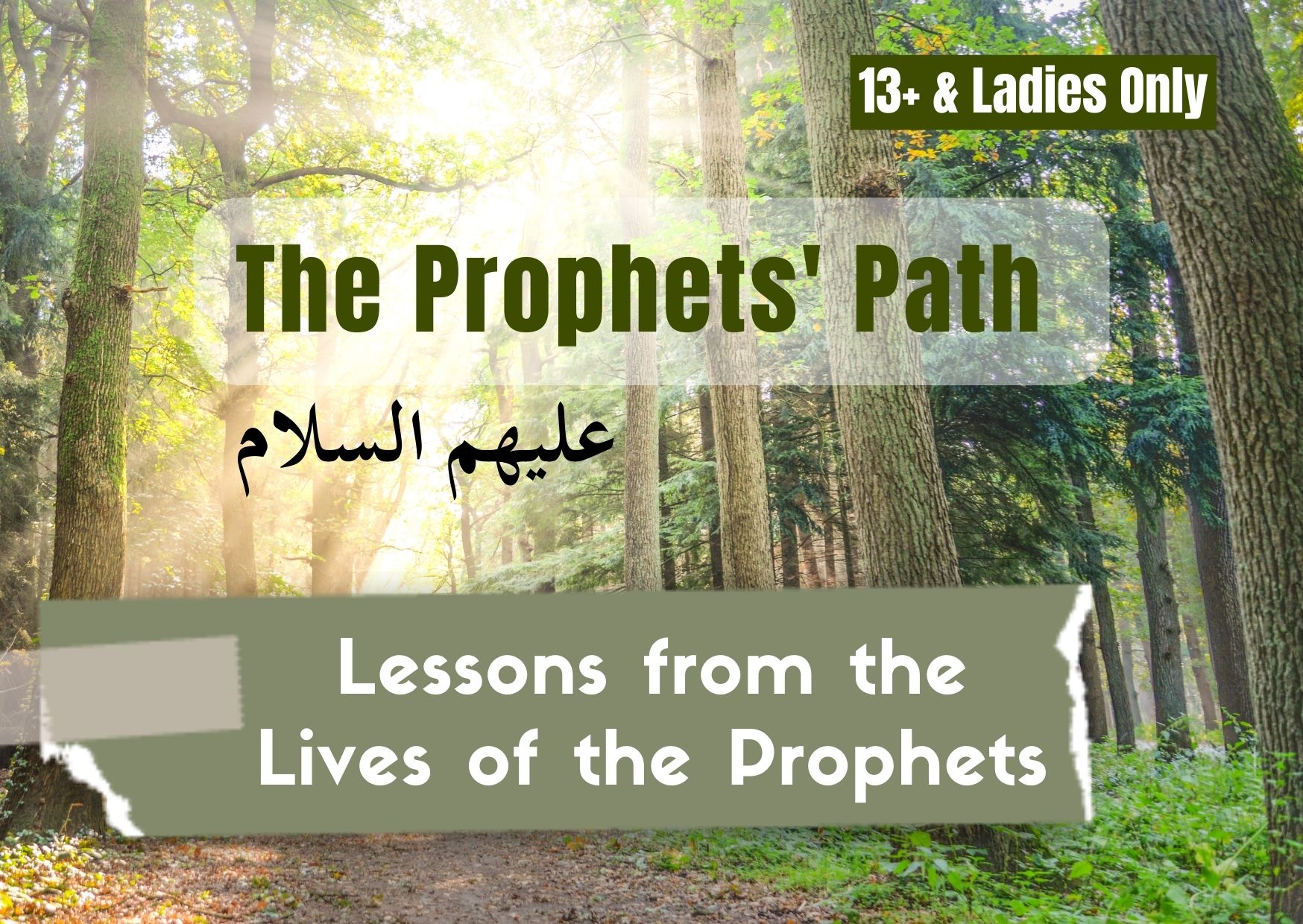 Lessons from the Lives of the Prophets – Ages 13+ – English [ONGOING]